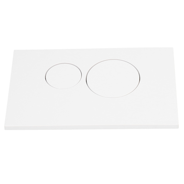 Toalett Vatten Tank Panel Vit ABS Fyrkantig Rund Knapp Dubbelspolning Panel med Dolda Kolumner