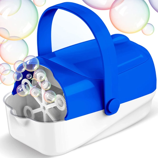 Automatisk bubbelmaskin 3 hastighetsnivå 6C batterier bubbelblåsare maskin för bröllop blå