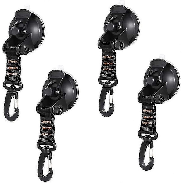 Sugproppar för Camping 4 st, Sugpropp Bil, Sugkopp Krok Extra Stark Upp Till 10 Kg, Sugpropp Camping Set Med Fästkrokar För Familj, Camping