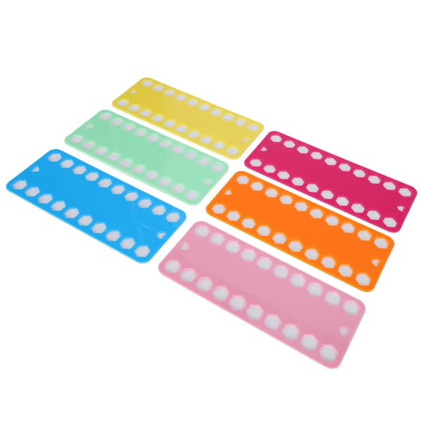12 stk. Korsstingstråd Organizer Farve Plast 20 Huller Floss Bobbin Vikleplade