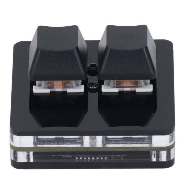2 Key Gaming Pikanäppäin Ohjelmoitava näppäimistö Type C USB All Black Multifunction kotitoimistoon