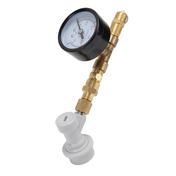 Øl Bryg Justerbar Trykaflastningsventil Cola Keg Trykmåler Øl Keg Regulator 0‑15PSI