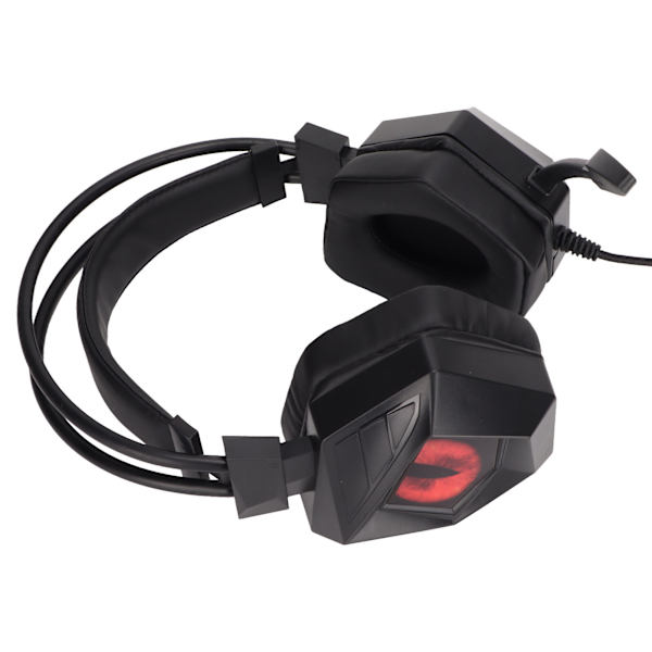 Gaming Headset med brusreducering USB 3,5 mm gränssnitt Over Ear RGB-hörlurar med mikrofon för PS4 PC LaptopSvart Röd
