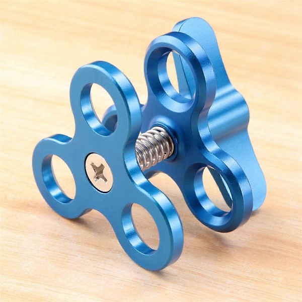Kugleklemme 3 Huller Dykkerlygter Arm Kugle Sommerfugl Clip Beslag, Blå