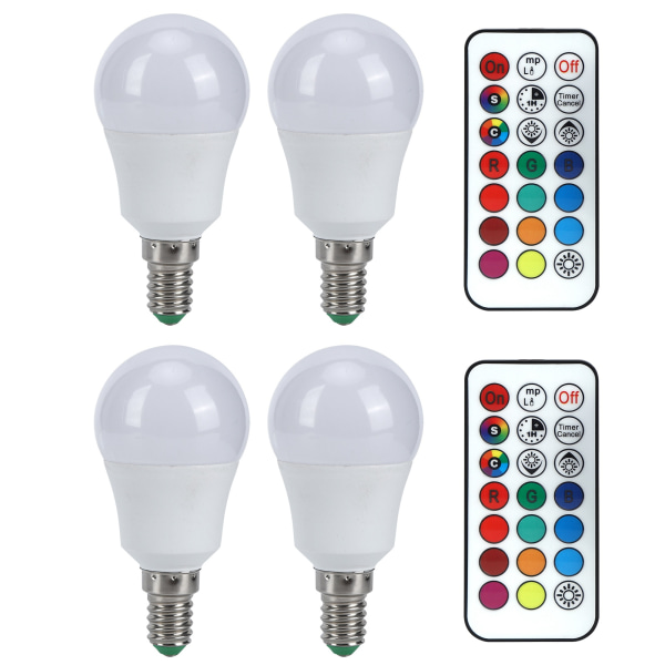 45 W LED RGB -polttimovalo Värikäs vaihdettava kaukosäätimen lamppu makuuhuoneen portaikkopalkkiin 85V265V (RGB Pure White 6000K E14 lamppukanta)