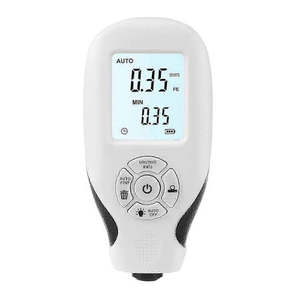 Skikttjockleksmätare, bilfärgsdjupsmätare med LCD-display, automatisk kalibrering (Vit)_SZXM