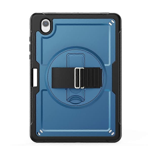 Compatible with Samsung Galaxy Tab S11 Case Hand Strap Stand PC + TPU Tablet Case with Shoulder Strap and Pen Holder OceanBlue