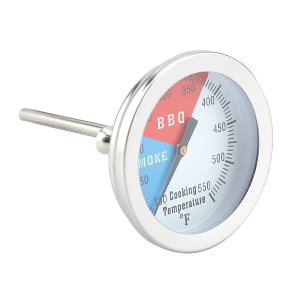 BBQ-termometer i rustfritt stål 100-550℉ Rund hette Temperatur for grillovn