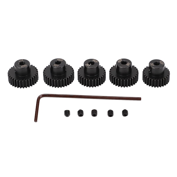 48DP 0,53M Tandhjulssæt 3,175mm Aksel Metal Motor Gear til 1/10 Modelbil 28T 29T 30T 31T 32T
