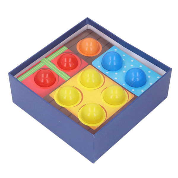 Färgmatchning Peg Puzzle Spel Fin Motorisk Färgmatchning Pegboard Leksak för Småbarn med 20 Färgglada Bollar
