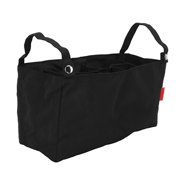 Baby Stroller Oppbevaringspose Stor Kapasitet Multi Rom Baby Stroller Hengepose for Bleier Leker Servietter Ammeflaske Svart