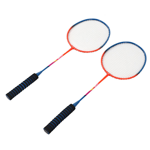 Badmintonracketset i lättviktsjärnlegering, enstaka racketar med förvaringsväska för nybörjare