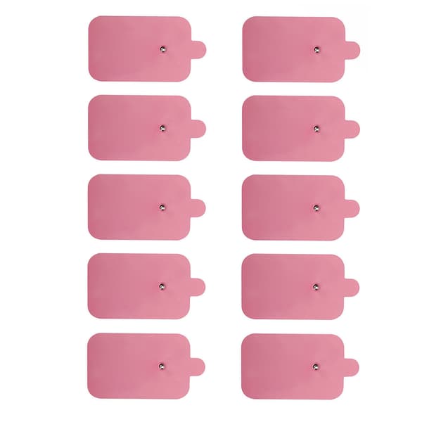 10 stk. TENS-enhet Erstatningsputer Ikke-irriterende Elektrodeterapilapper for Elektroterapi Rosa