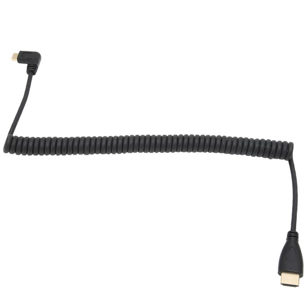 90 graders HD Multimedia Interface hane till hane A till C förlängningsspiralkabel för dator/TV/PS4