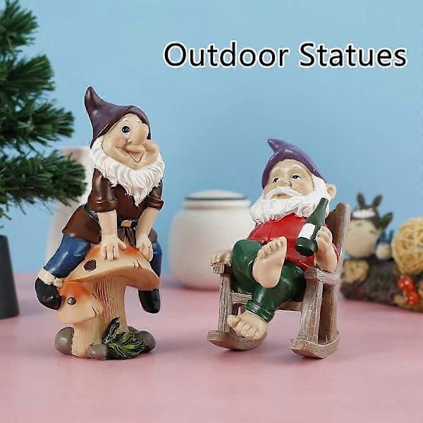 Utehage Terrasse Dekor med Morsom Hage Resin Hage Statue for Hjem, Hage og Utendørs
