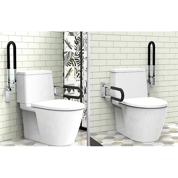 Løftbar Toilet Støttebøjle, Handicap Toilet Støttebøjle, 60cm Anti-Slip Badeværelse Brusebad Støttebøjle Til Personer, Skadede Eller Postoperative