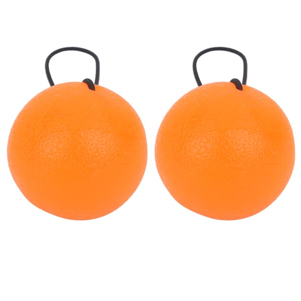 2 st Silikon Handgrepp Bollar för att Reducera Tryck Handledsövning Massage Återhämtningsverktyg Orange 20 Grader