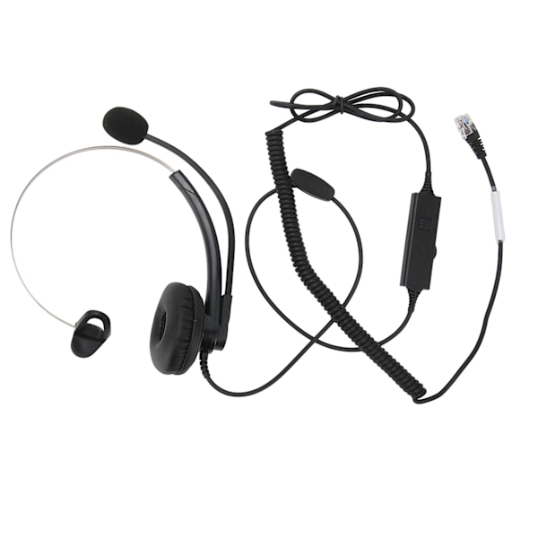 Enkeltøret kablet hodesett Støyreduksjon HD Calling Telefon Headset for Call Center Office Business Online Course Crystal Connector