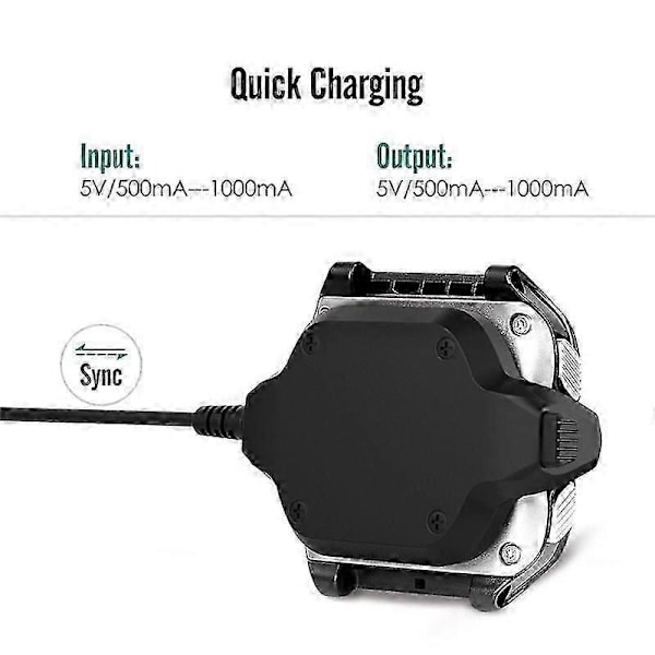 USB-oplader opladningskabel kompatibel med Forerunner 920XT Multisport GPS-ur