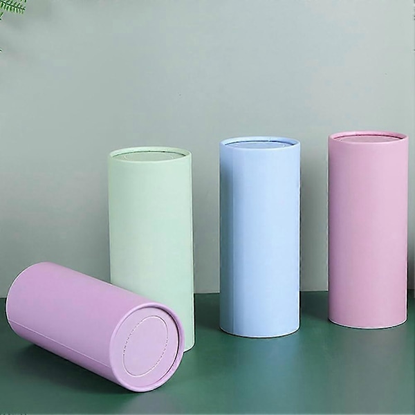 Auton nenäliinapidike kasvojen puhdistusliinoilla, 4 kpl auton nenäliinasylinteri, 16 x 7 cm pyöreä nenäliinapidike, auton nenäliinalaatikko liinoilla (pinkki)