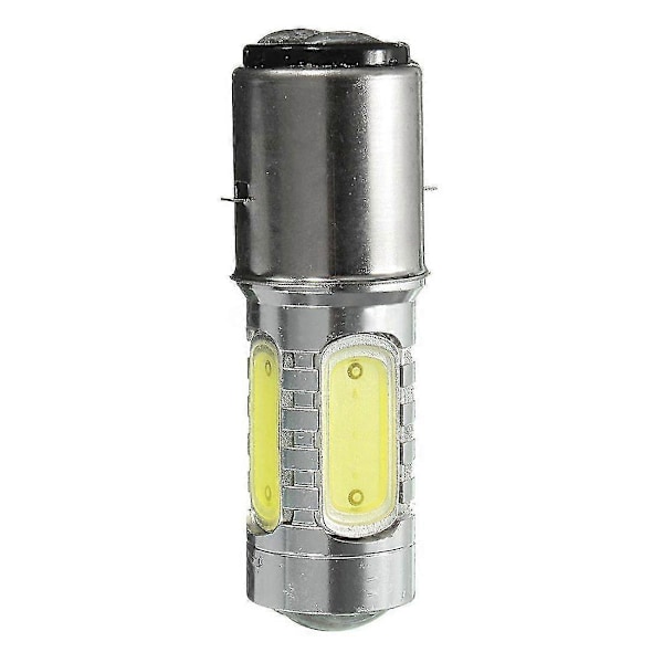 12V Ba20d H6 4 Cob Led Vit Lampa Kompatibel med Motorcykel Moped Atv Strålkastare