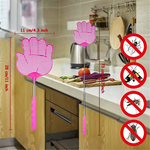 Utvidbar fluesmekker - 2 stk (tilfeldig farge)