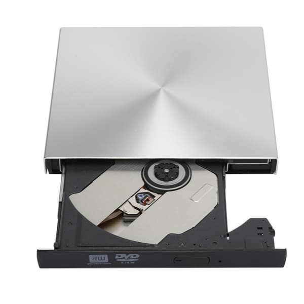 USB3.0-drev stationær bærbar ekstern optisk drev DVD-brænder til WIN98 / ME / 2000 / XPSølvgrå