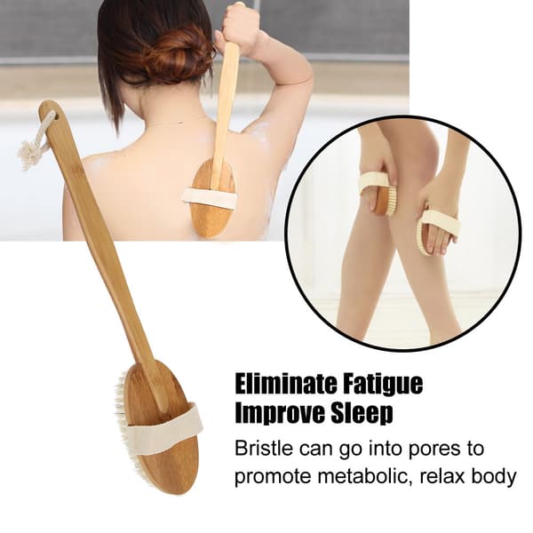 Lång bad dusch kroppsborste borst borstning exfolierande hudrengöring vård borste massager