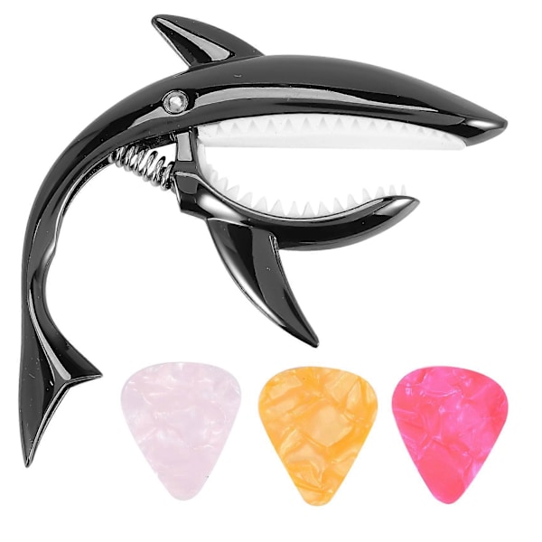 Guitar Capo Zinklegering Capo med Plekter, Sort