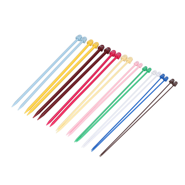 20 st stickor i flera färger, 27 cm, bärbara stickor i plast för DIY-entusiaster