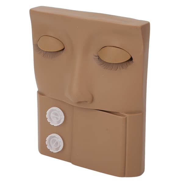 Vipper Mannequin Hode Utskiftbart Øyelokk Vippe Forlengelse Praksis Sminke Trening PVC Kaffe