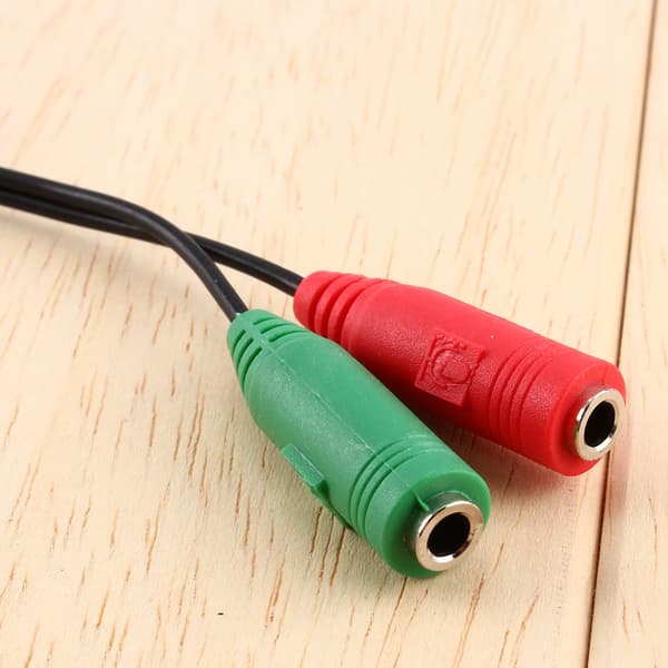 Kabel Audio Konverter Adapter Jack Stereo 3,5 mm Hovedtelefon Splitter