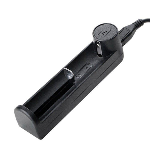 Batterilader 1 spor USB 18650 26650 21700 Li-ion oppladbar batterilader