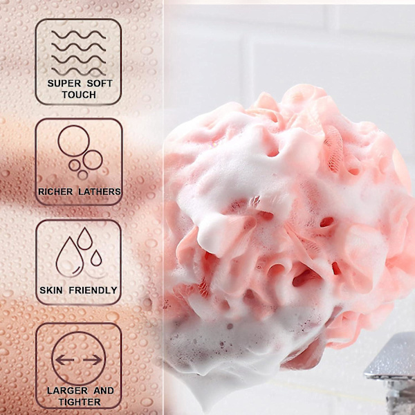 Mjuk Exfolierande Badsvamp för Känslig Hud - Extra Mjuk 5-pack