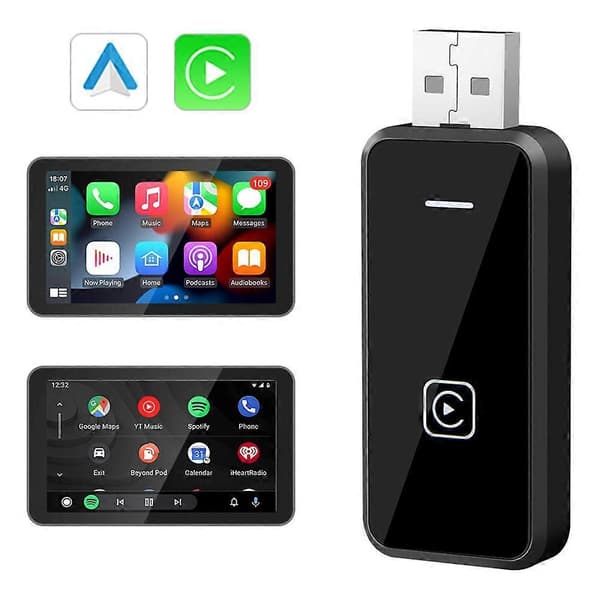 2 in 1 Android Auto Carplay langaton sovitin langallisesta langattomaan Carplay Android Auto -muuntimeen A
