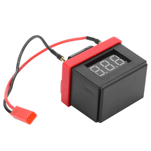 Simulering Batteri Lavspændingsalarm Tilbehørsdel Passer til SCX10/TRX4 1/8 1/10 RC Bilmodel Sort