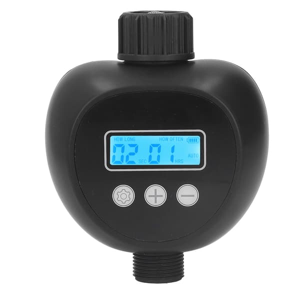 G3/4 Automatisk Vandingscontroller Sort Vandslange Endetimer Havetilbehør med Skærm til Plæne Altan