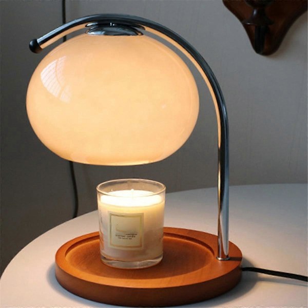 Retro Glas Ljus Värmare Lampa Dimbar Aromaterapi Lampa EU-kontakt