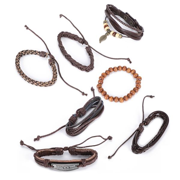 Unisex moderigtigt vævet armbånd Retro flerlags perlearmbånd Smykketilbehør