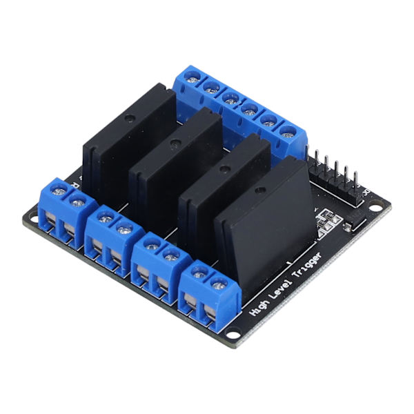 Relémodul 4-kanals solid state-relémodul med sikring for DIY-elektronikkentusiaster