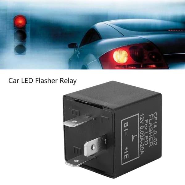 Blinklysindikator 12V 3-ben justerbart LED-blinkrelæ Fix Blinker Indicator CF14