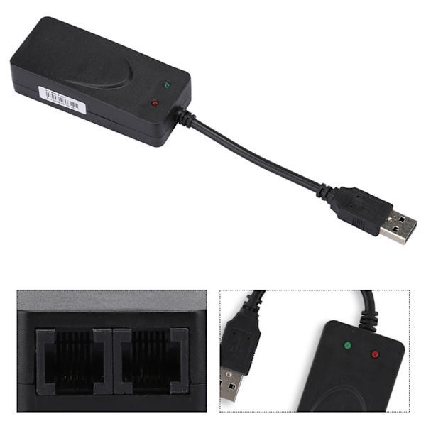 Faksmodem Dual Port USB2.0 56K Ekstern Modem Driver for Win 7/Win 8/Win 10/Win XP
