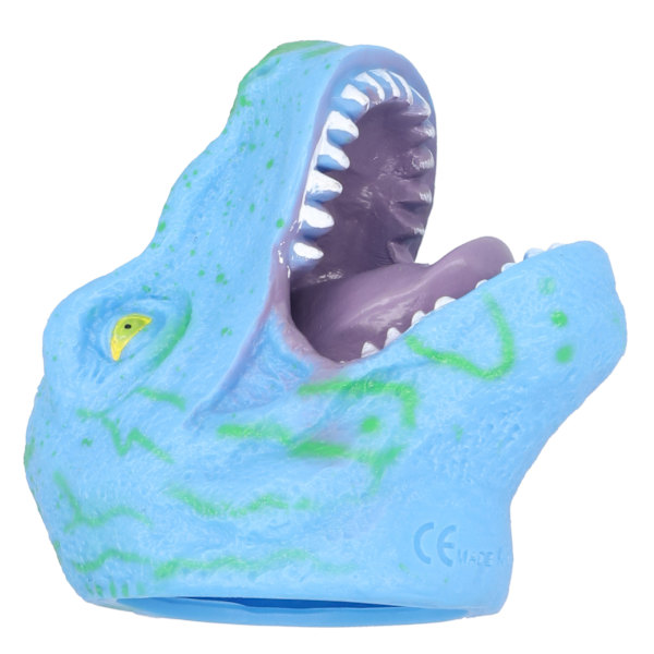 Dinosaur Hand Puppet Realistisk Mjuk Halloween Tyrannosaurus Rollspel Leksak för BarnBlå