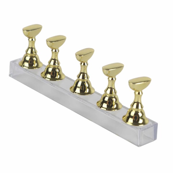 Falsk negl display stativ holder sett negl kunst praksis holder gull magnetisk negl visning hylle