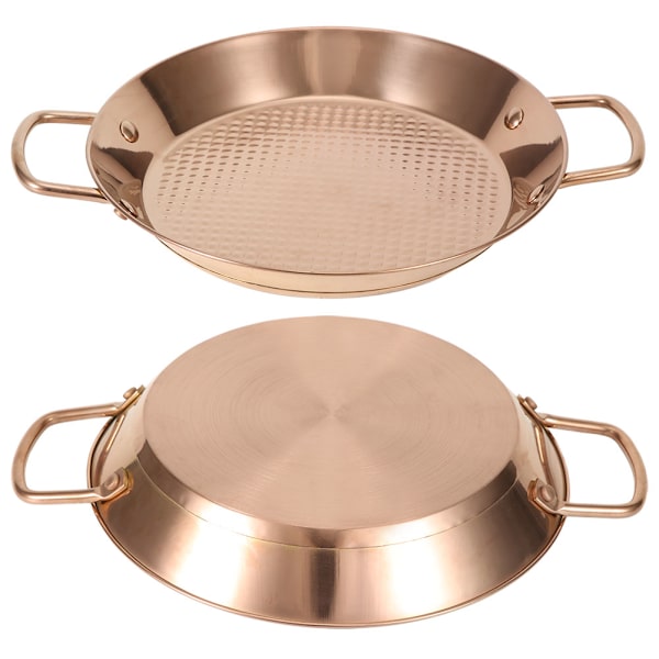 Rustfritt stål gryte sjømatfat med dobbelthåndtak kjøkkenredskap 26cm indre diameter