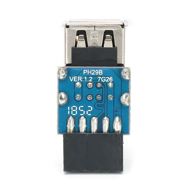 9PIN til 2 Porte USB2.0 Udvidet Udvidelsesport Adapter Computertilbehør