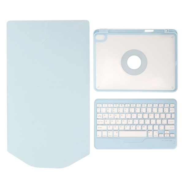 Vertikalt tangentbord med case Blå Ergonomisk folio magnetiskt löstagbart vertikalt tangentbord med case Pennhållare för IOS-surfplatta
