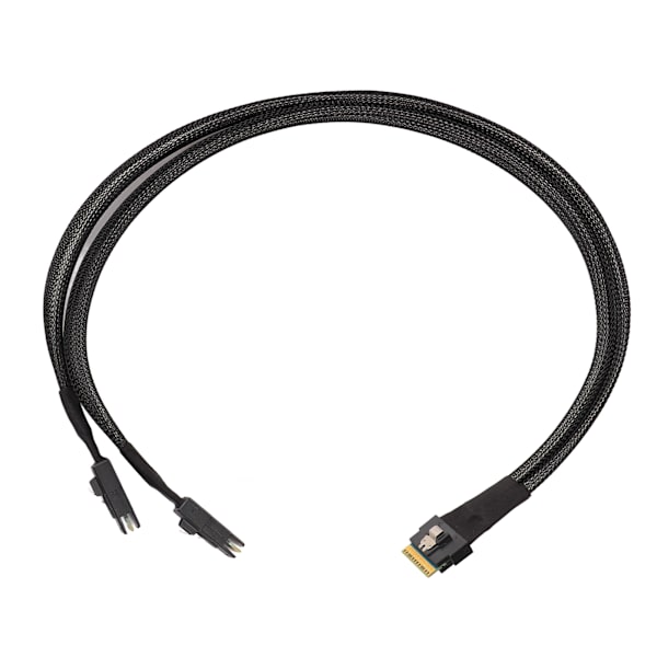 Mini SAS-kabel 12 Gbps snabb överföring SATA/ATA-gränssnitt 0,5 m längd SFF8654 8I till 2xSFF8087-kabel