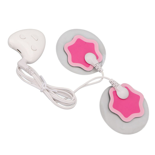 Menstruationsvärk Stop-enhet med elektrodplåster Uppladdningsbar USB Bärbar Menstruationsvärk Stop Massager för kvinnor Vit
