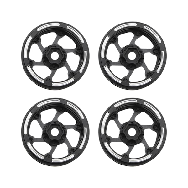 4 kpl Hub RC-pyörän vanne 1,9 tuumaa Kauko-ohjattava hiilikuitu musta pyörän vanne Axial 1/10 RC-autolle Tyyppi 1